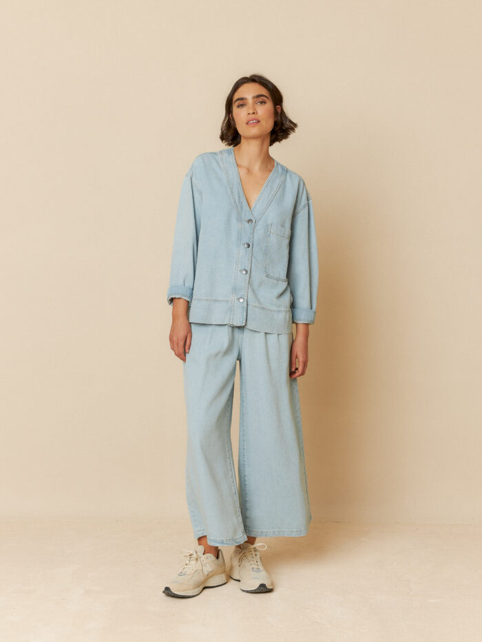 DENIM-EFFECT PANTS - Image 2