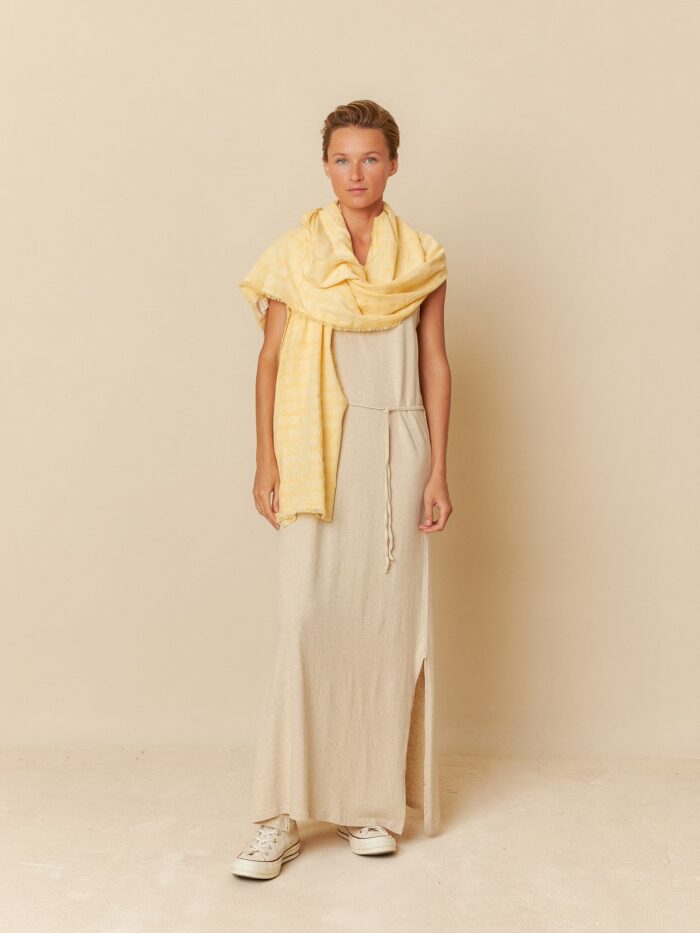 FRAYED-EDGE SCARF MANDARINA