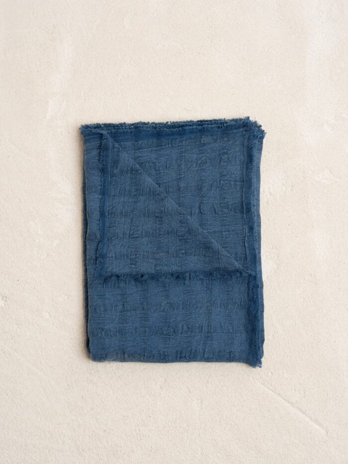 FRAYED-EDGE SCARF INDIGO - Image 3
