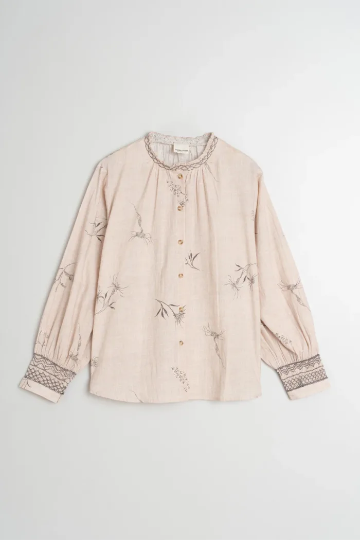 FLOWER PRINT SHIRT WITH FEATHER DETAILS - Image 5