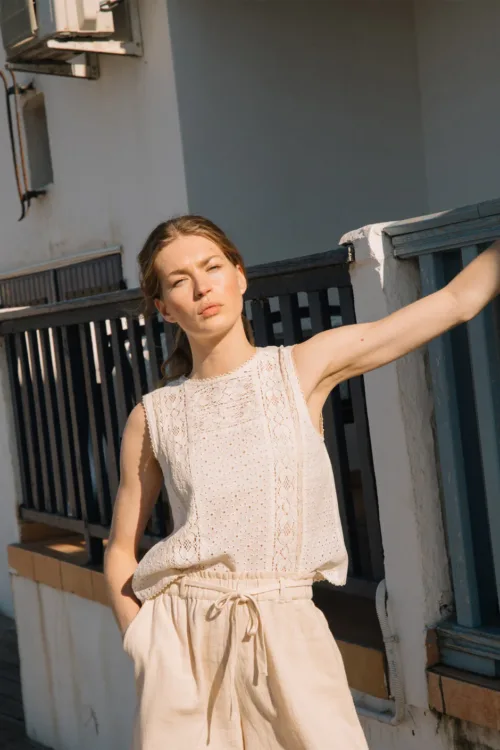 SCHIFFLI EMBROIDERY BLOUSE