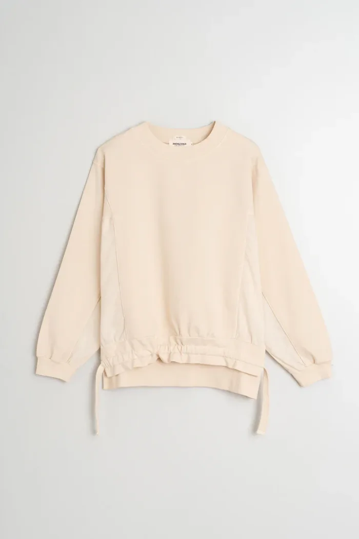 COTTON SWEATSHIRT WITH TIES CRUDO - Image 5
