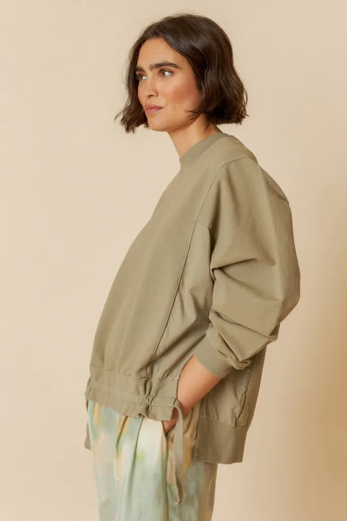 COTTON SWEATSHIRT WITH TIES