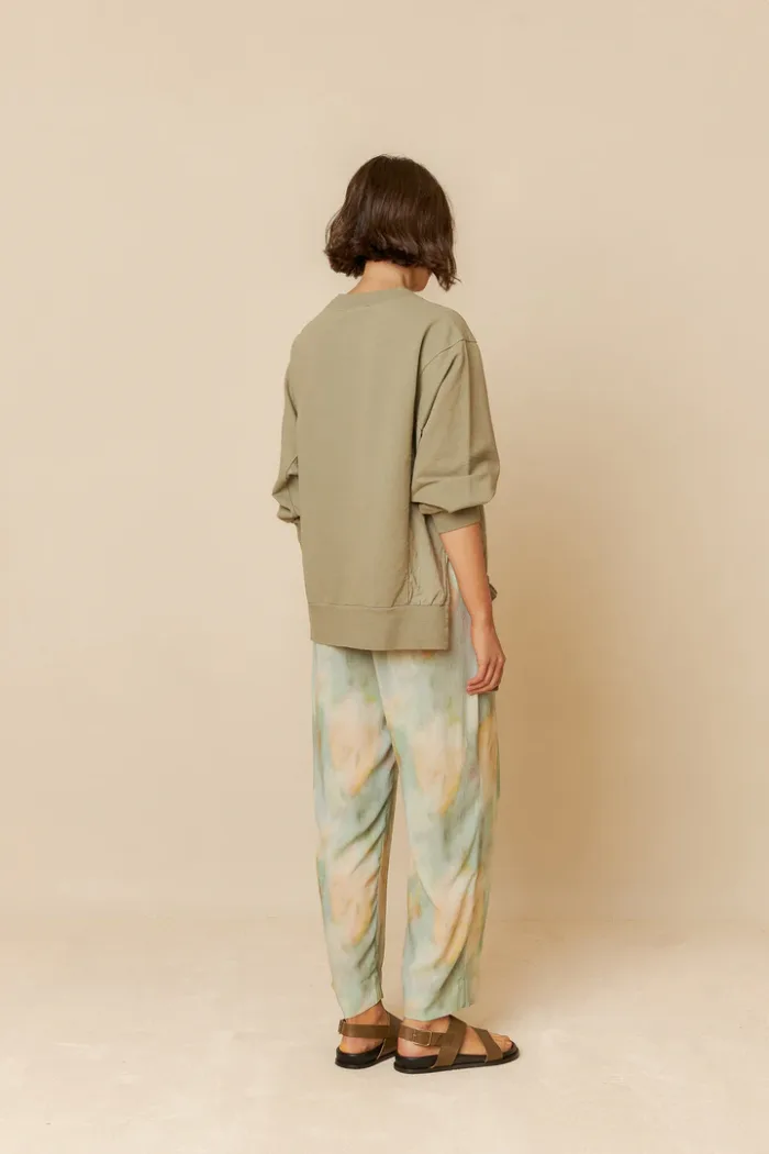 COTTON SWEATSHIRT WITH TIES - Image 3