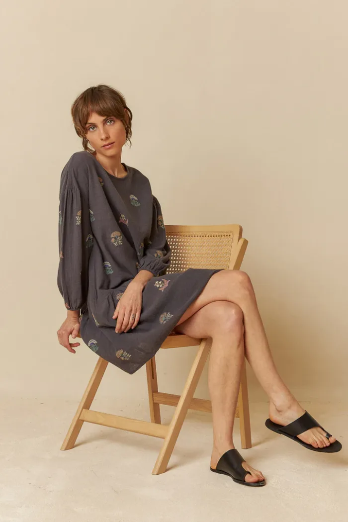 MULTI-COLOR EMBROIDERED DRESS - Image 2