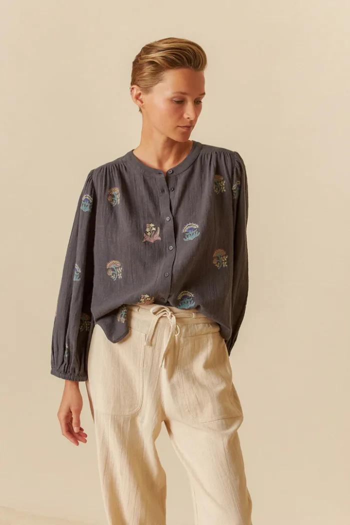 MULTI-COLOR EMBROIDERED SHIRT - Image 3