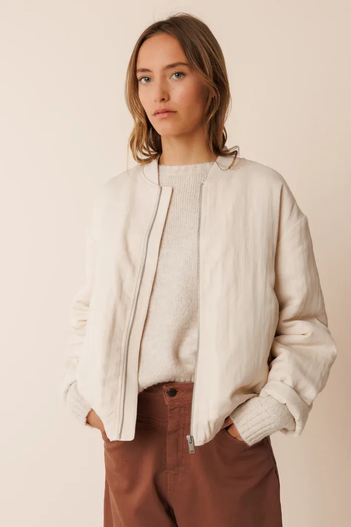 SATIN BOMBER JACKET