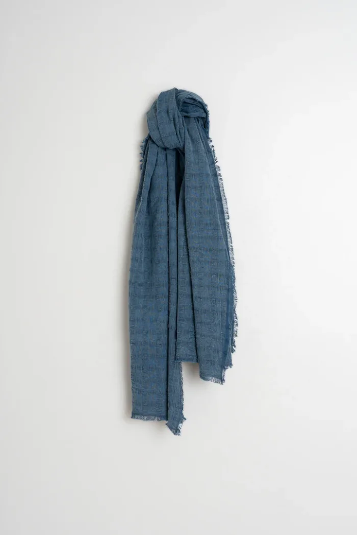 FRAYED-EDGE SCARF INDIGO - Image 4