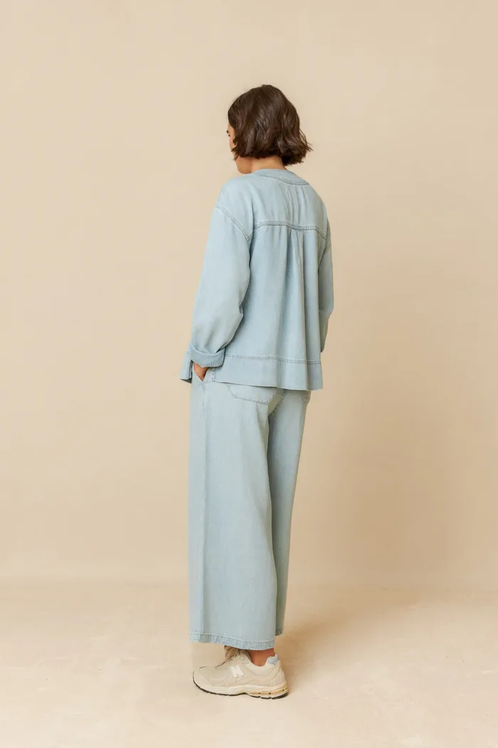 DENIM-EFFECT OVERSHIRT - Image 5