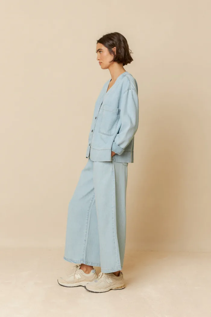 DENIM-EFFECT OVERSHIRT - Image 4