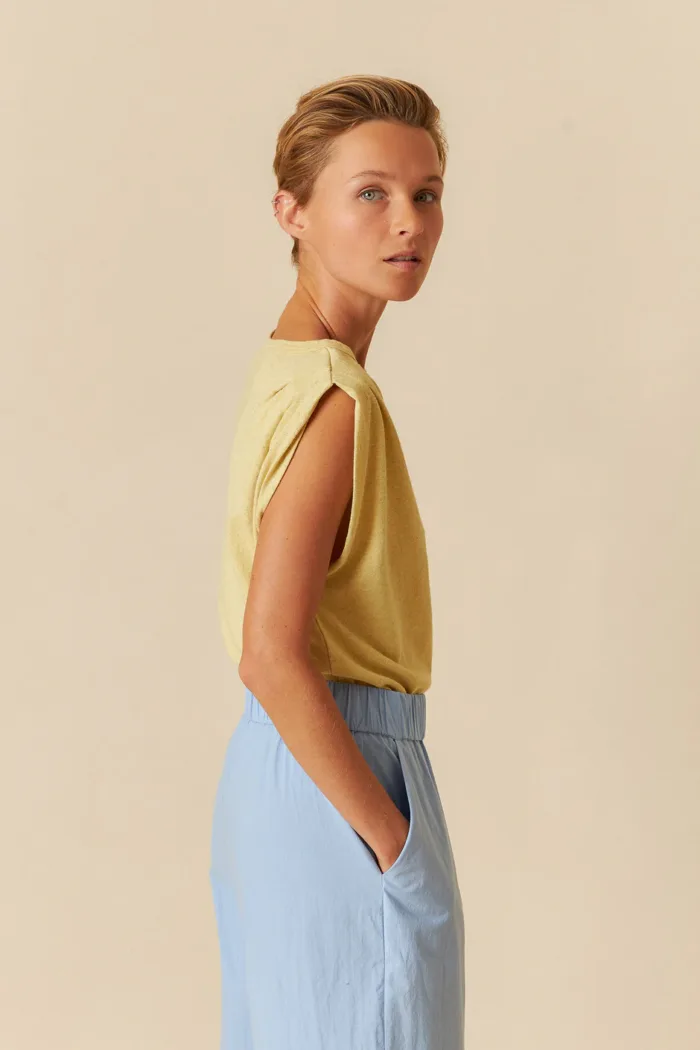 PLEATED MELANGE T-SHIRT - Image 3
