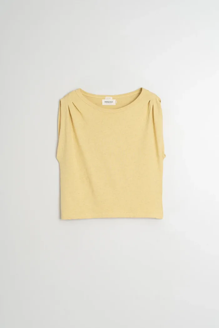 PLEATED MELANGE T-SHIRT - Image 5