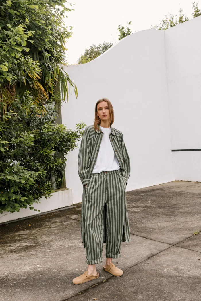 BAGGY ELASTIC PANTS KHAKI