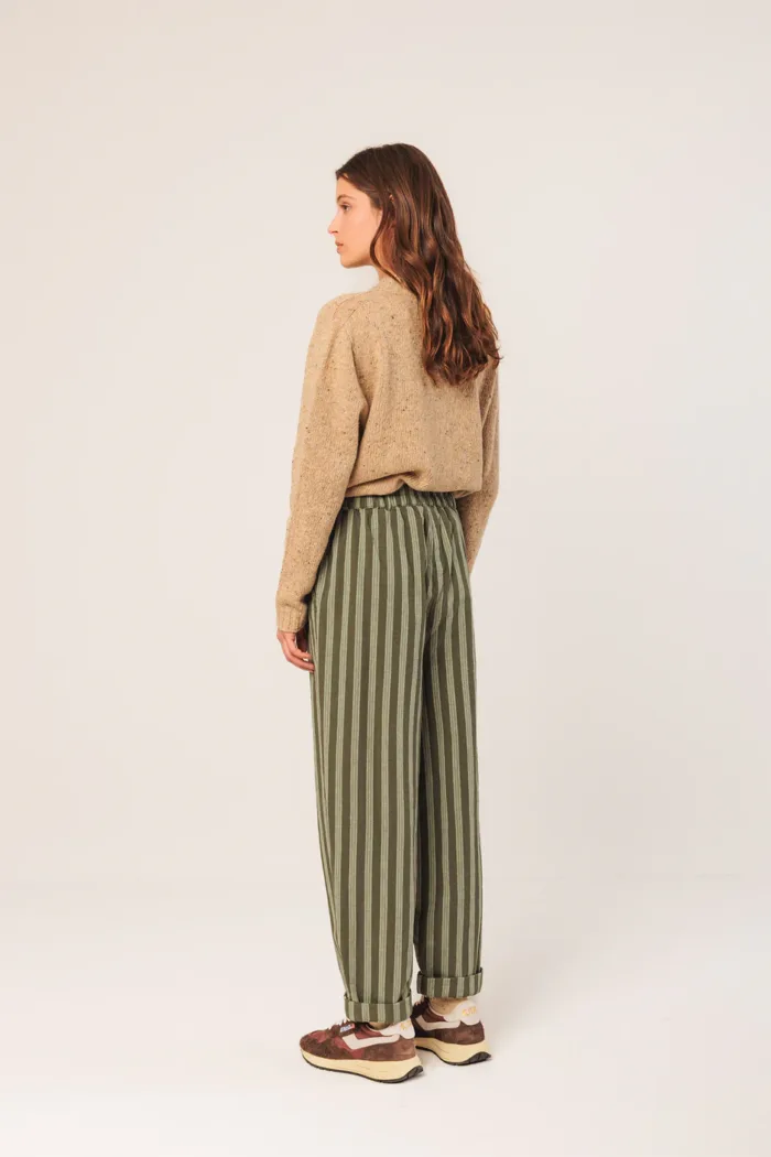 BAGGY ELASTIC PANTS KHAKI - Image 4