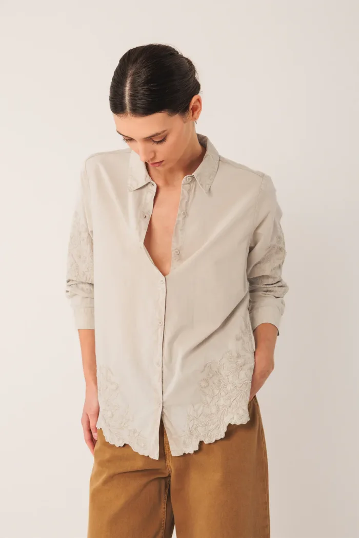 EMBROIDERED VOILE SHIRT PIEDRA - Image 2