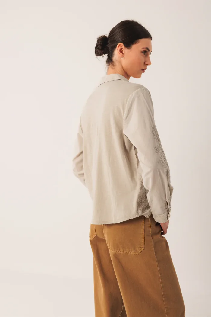 EMBROIDERED VOILE SHIRT PIEDRA - Image 3