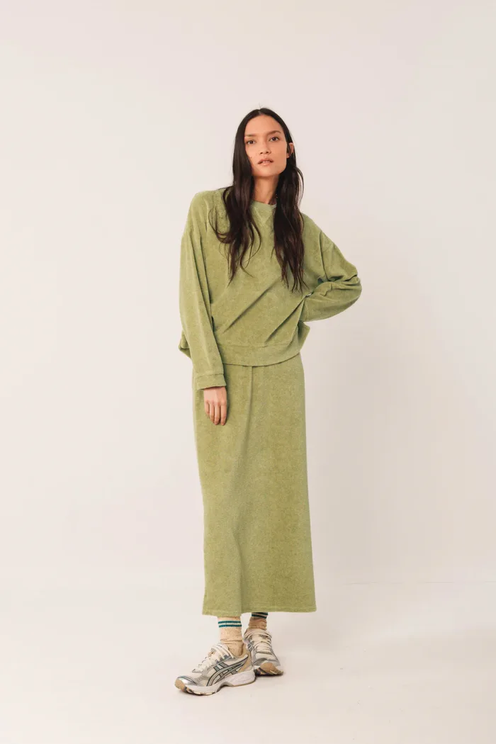 LARA TERRY SWEATSHIRT WASABI - Image 3