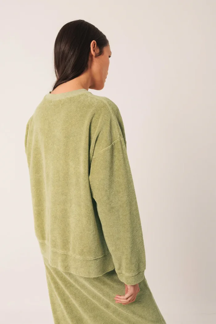 LARA TERRY SWEATSHIRT WASABI - Image 5