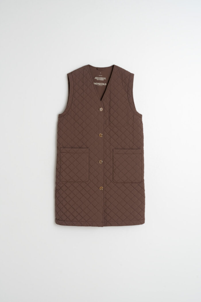 WATER RESISTANT CHECKERED PADDED VEST - Image 4