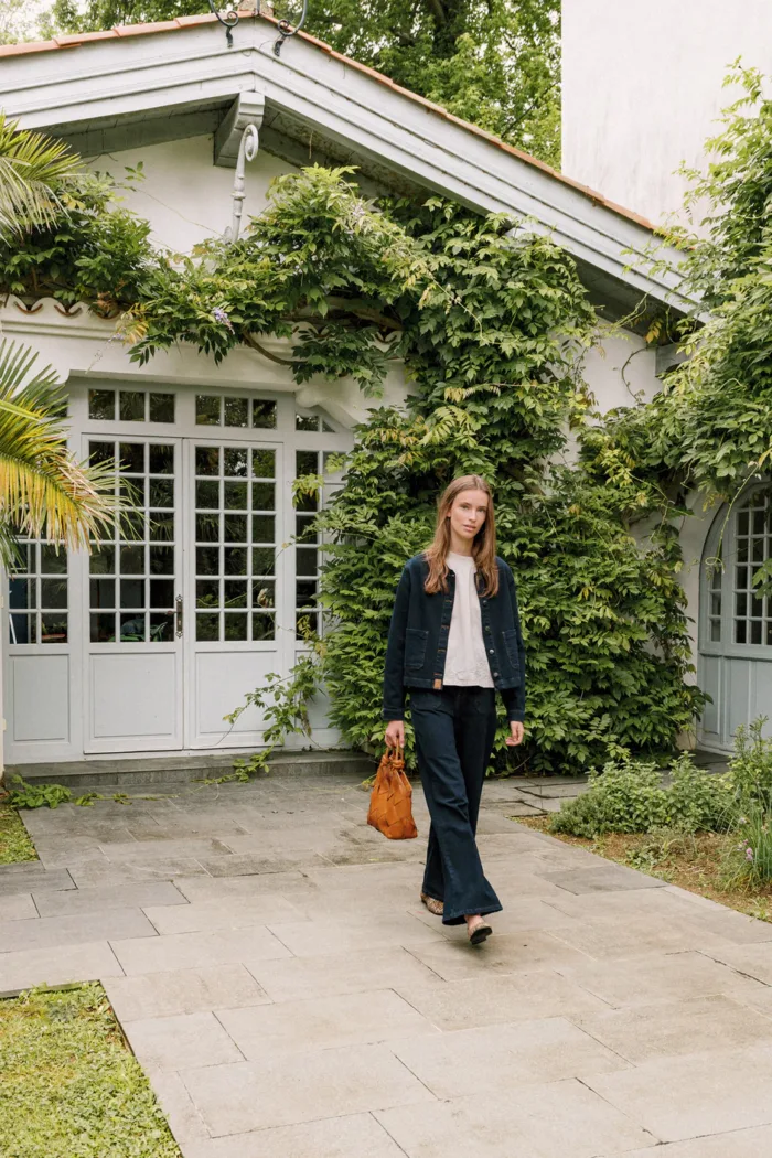 WIDE-LEG DENIM PANTS