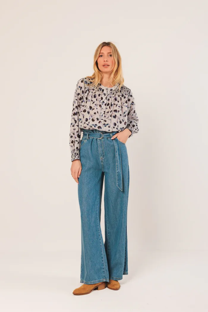 SMOCK-DETAIL BLOUSE NOCHE - Image 6