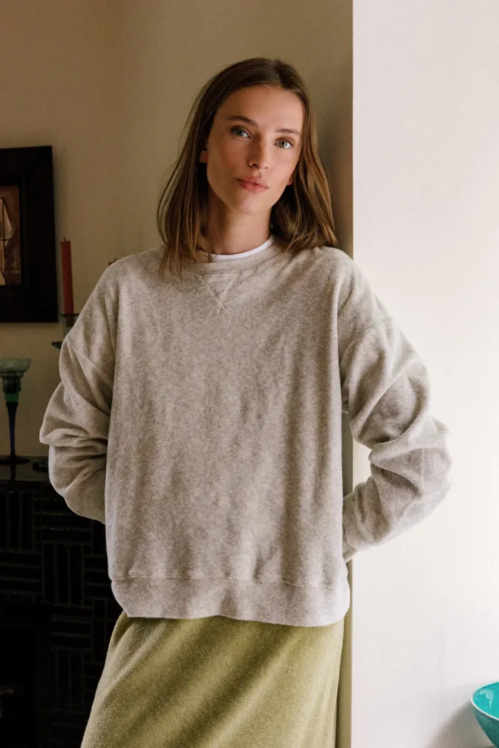 LARA TERRY SWEATSHIRT GRIS VIGORÉ