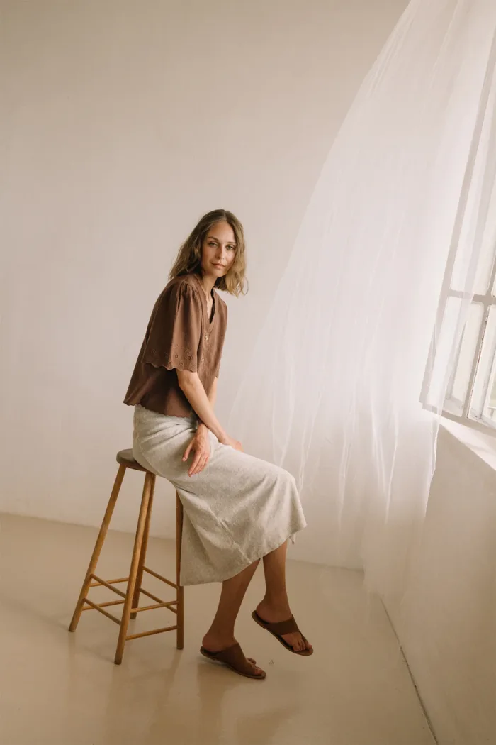 LONG TERRY SKIRT GRIS VIGORÉ - Image 4