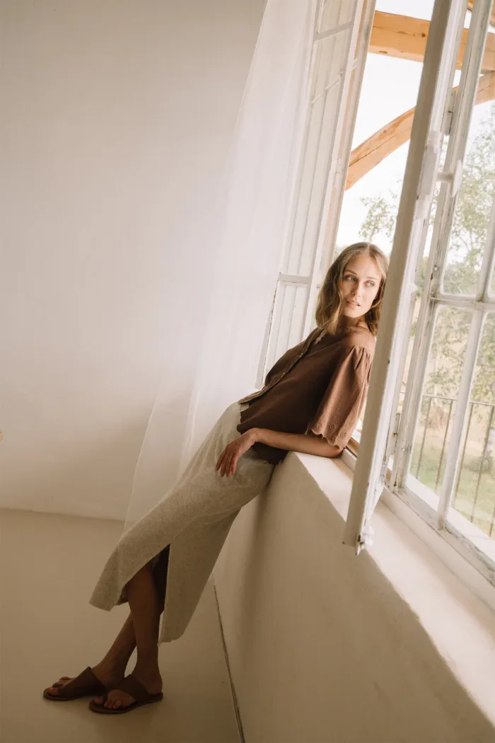LONG TERRY SKIRT GRIS VIGORÉ - Image 3