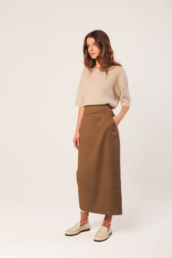 SHORT-SLEEVE CABLE-KNIT SWEATER - Image 2