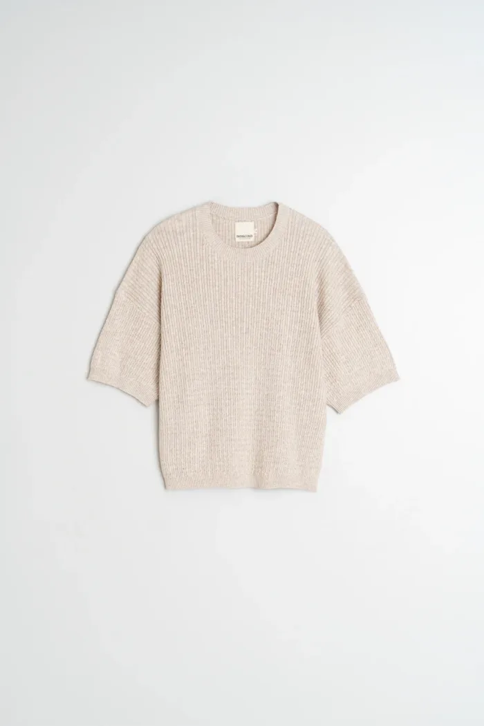 SHORT-SLEEVE CABLE-KNIT SWEATER - Image 4