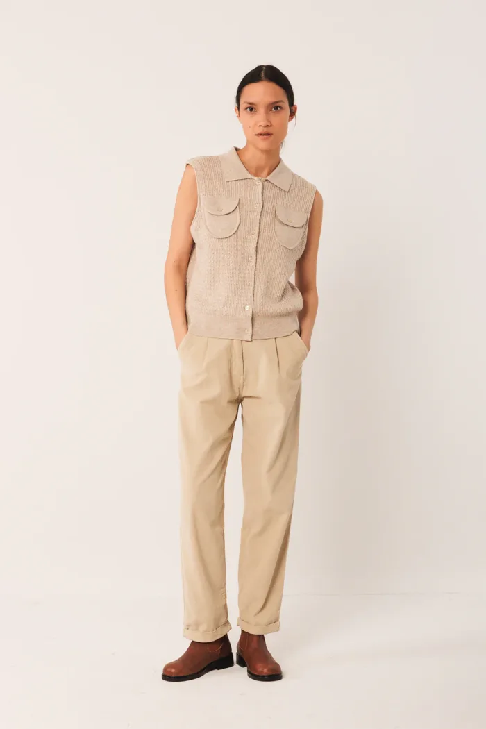CABLE-KNIT VEST TOP - Image 3