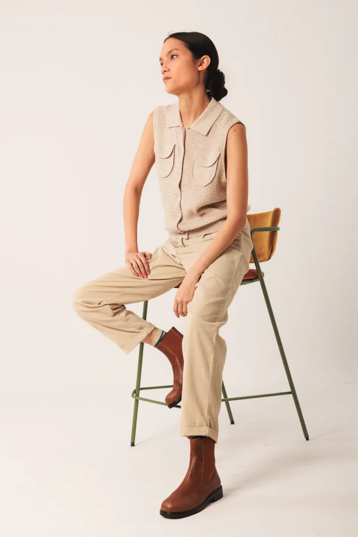 CABLE-KNIT VEST TOP - Image 2