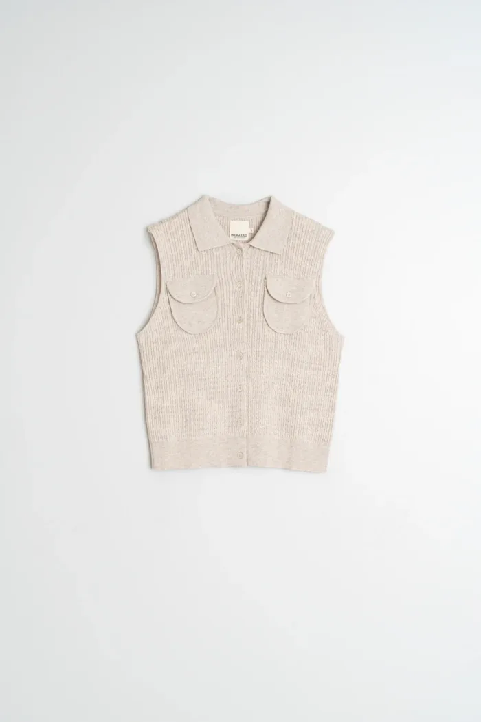CABLE-KNIT VEST TOP - Image 6