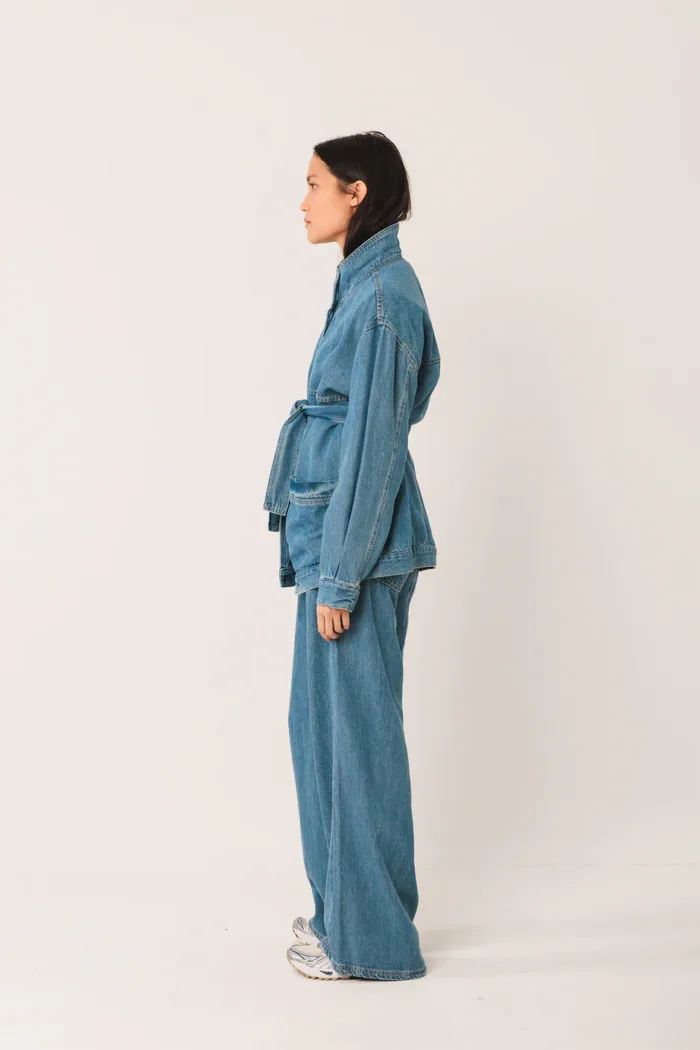 DENIM BELTED JACKET - Image 7