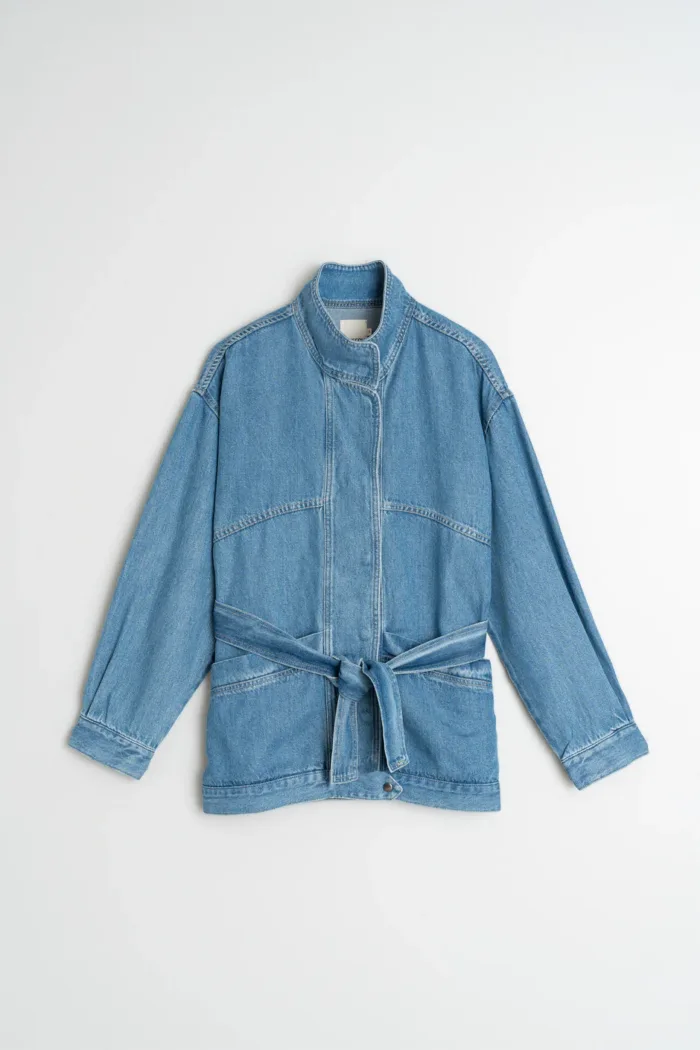 DENIM BELTED JACKET - Image 9