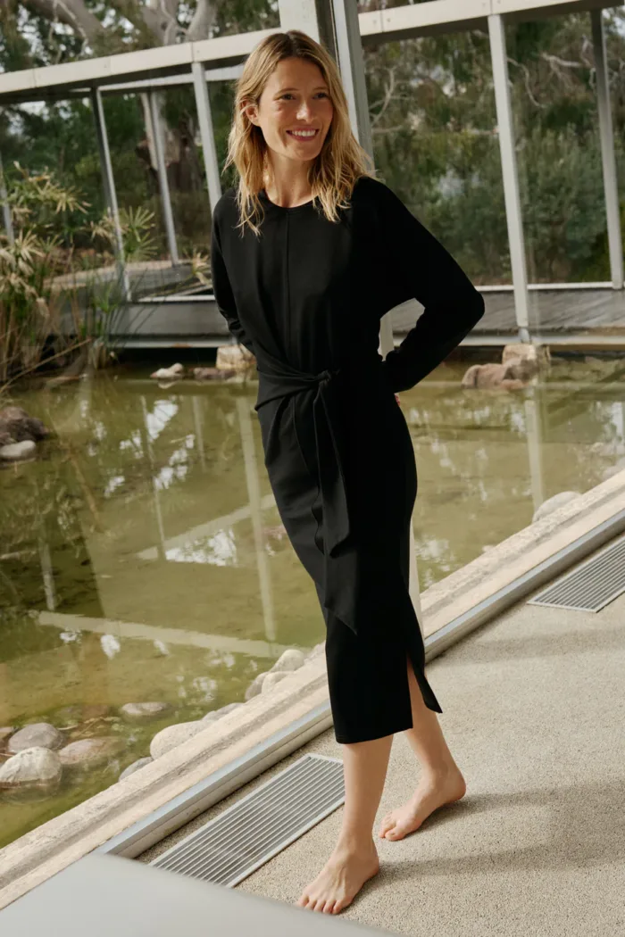 KNOTTED KNIT DRESS