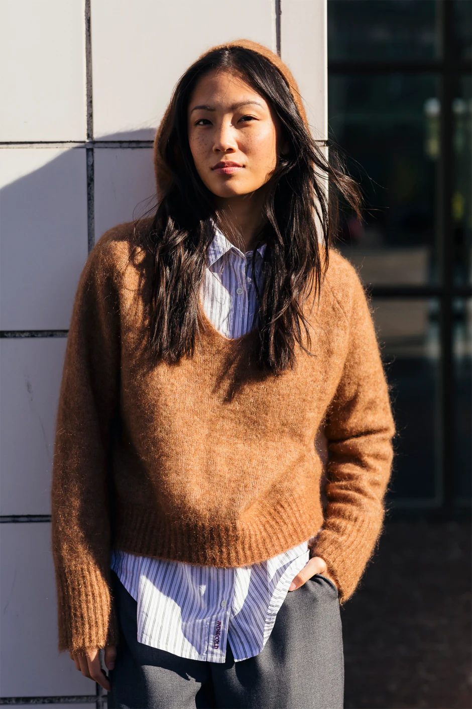 RE HOODED JERSEY CAMEL