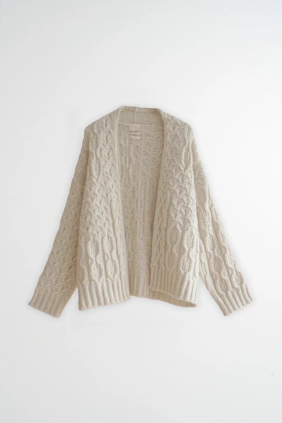CABLE KNIT CARDIGAN ECRU - Image 6