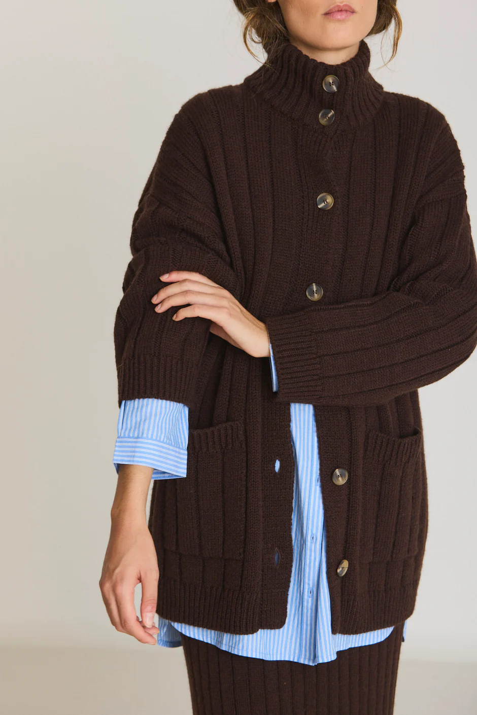 RIBBED KNIT CARDIGAN - Image 6