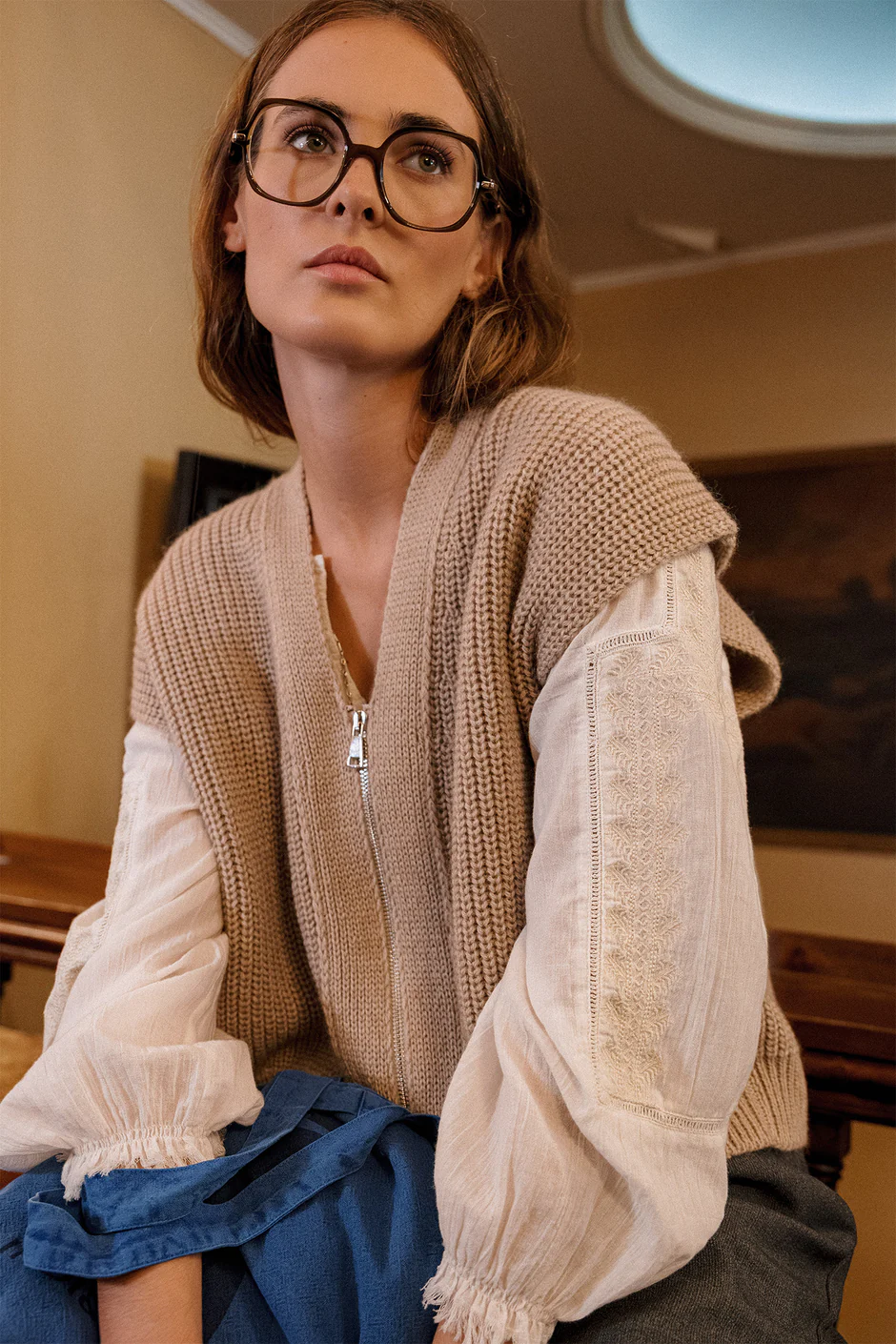 ZIP-UP KNIT VEST PIEDRA - Image 2