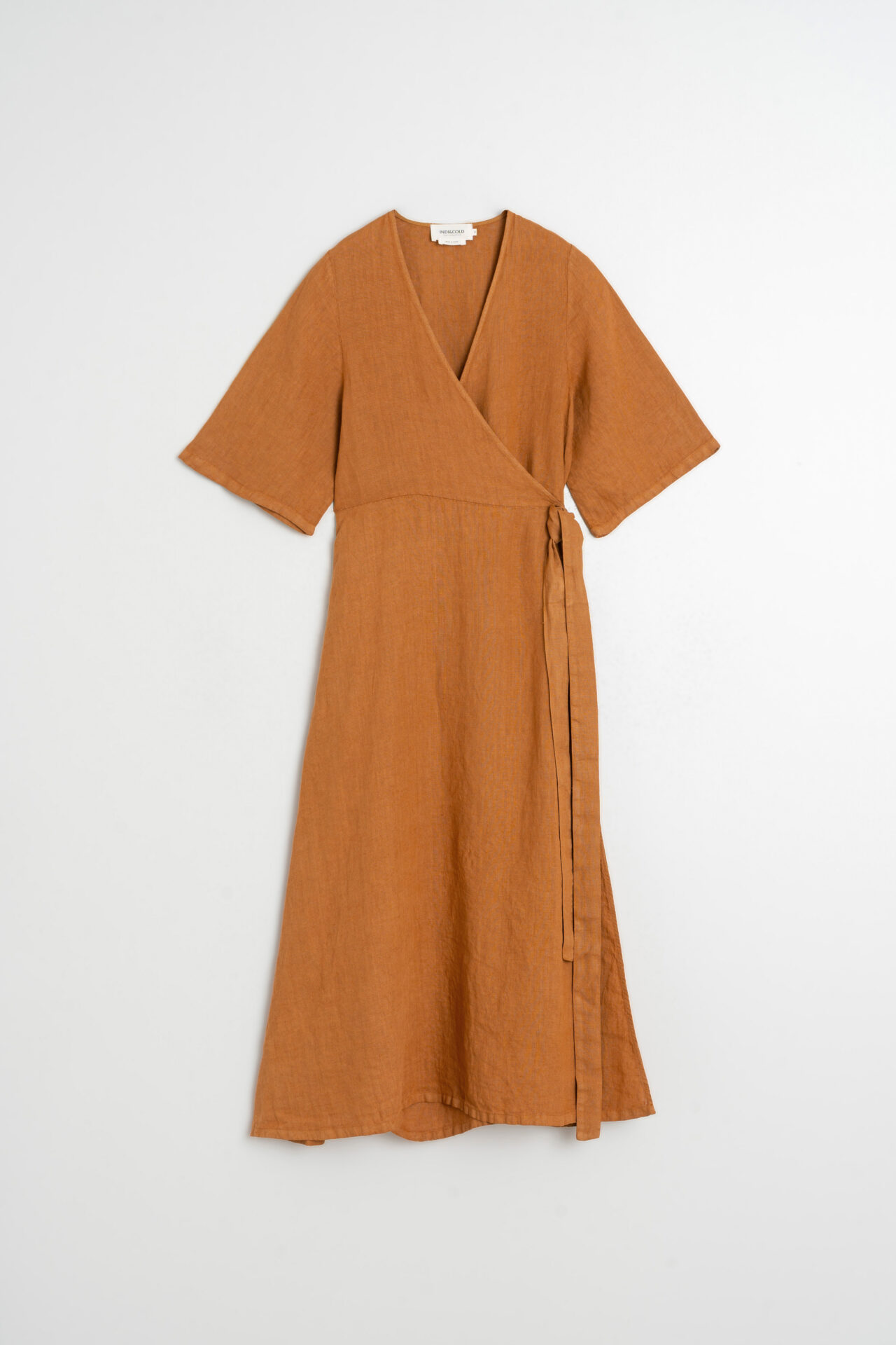 CROSSOVER LINEN DRESS - Image 3
