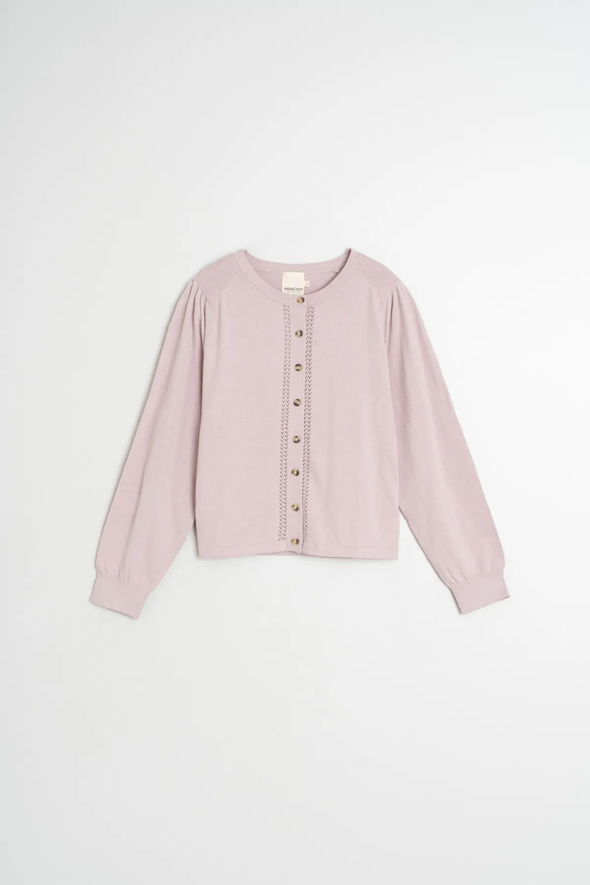 Indi&Cold Organic Cotton Jacket orgaanilisest puuvillast kardigan vanaroosa - Wavau