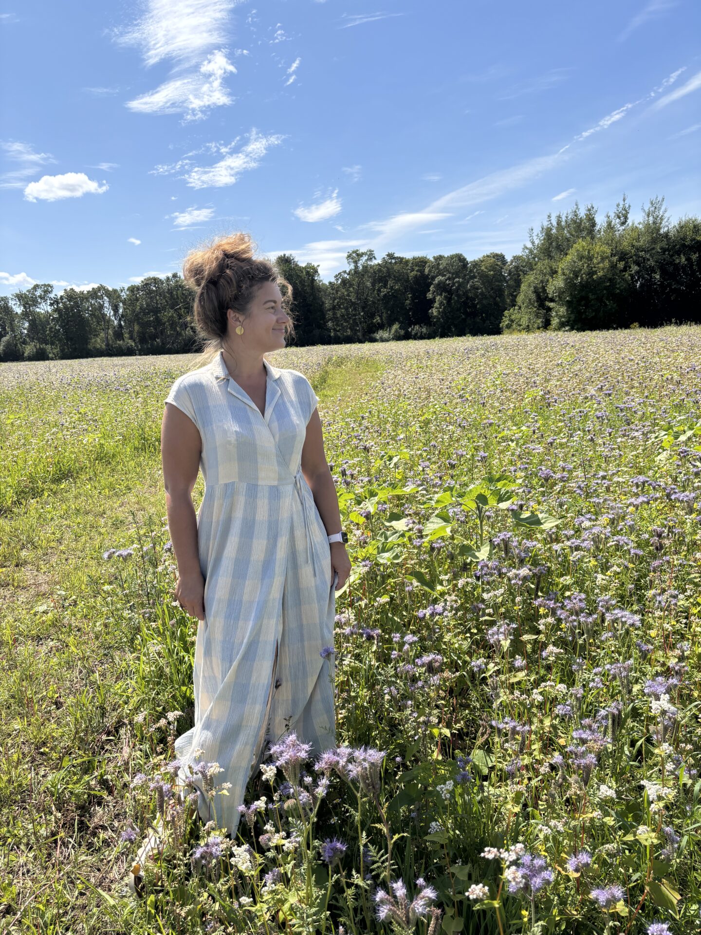 Indi&Cold Crossover Gingham Dress hõlmikkleit helesinine - Wavau