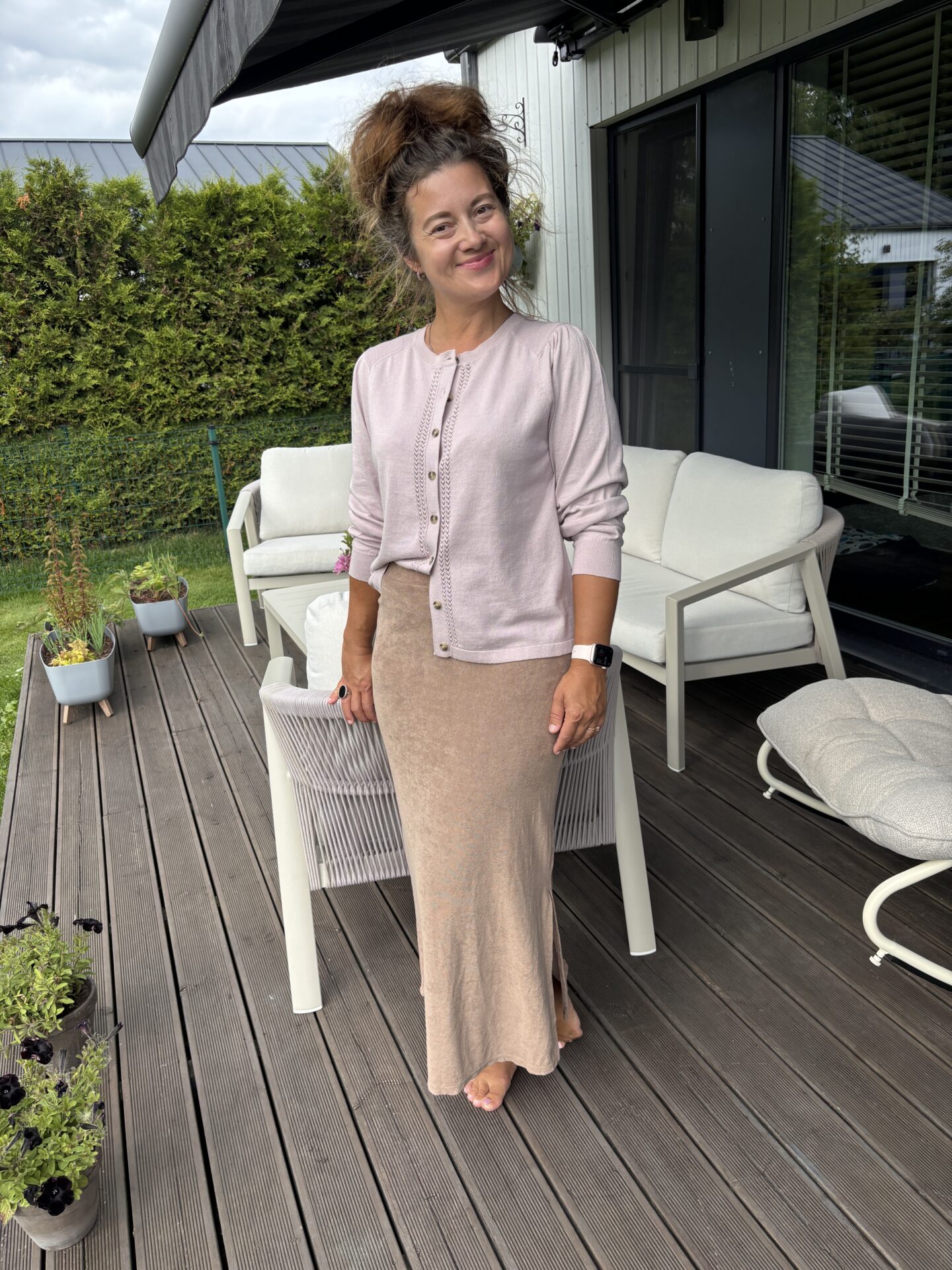 Indi&Cold Organic Cotton Jacket orgaanilisest puuvillast kardigan vanaroosa - Wavau