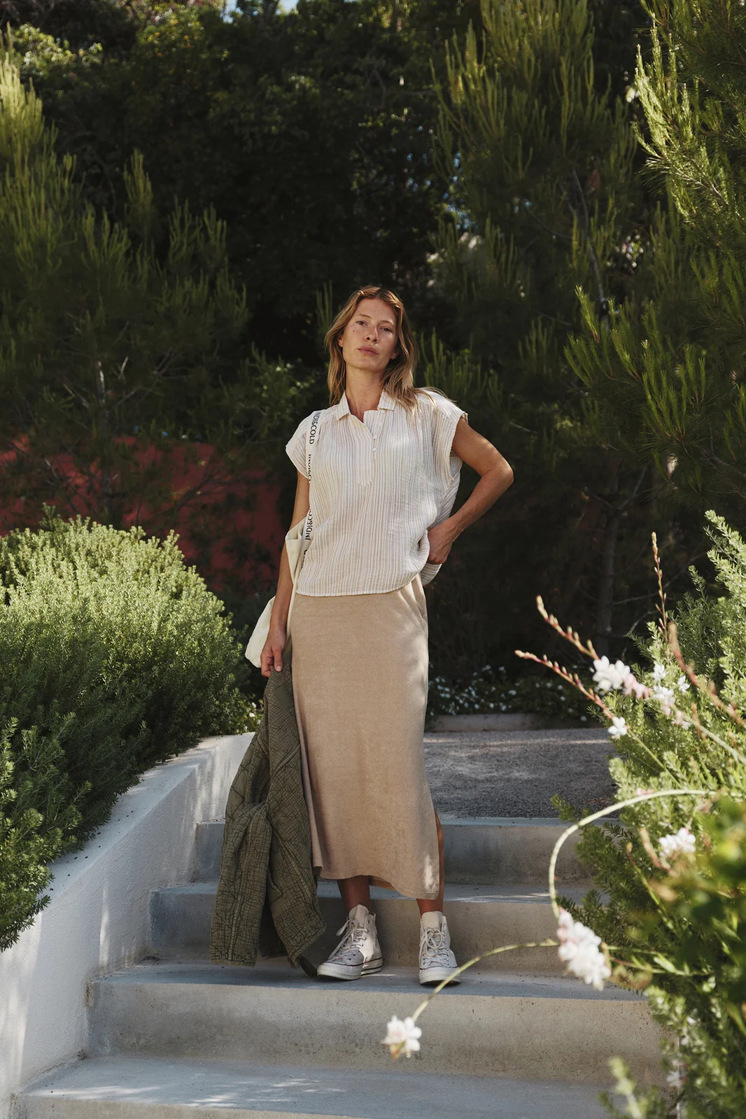 Indi&Cold Cotton Mila Terrycloth Skirt froteekangast seelik beež - Wavau