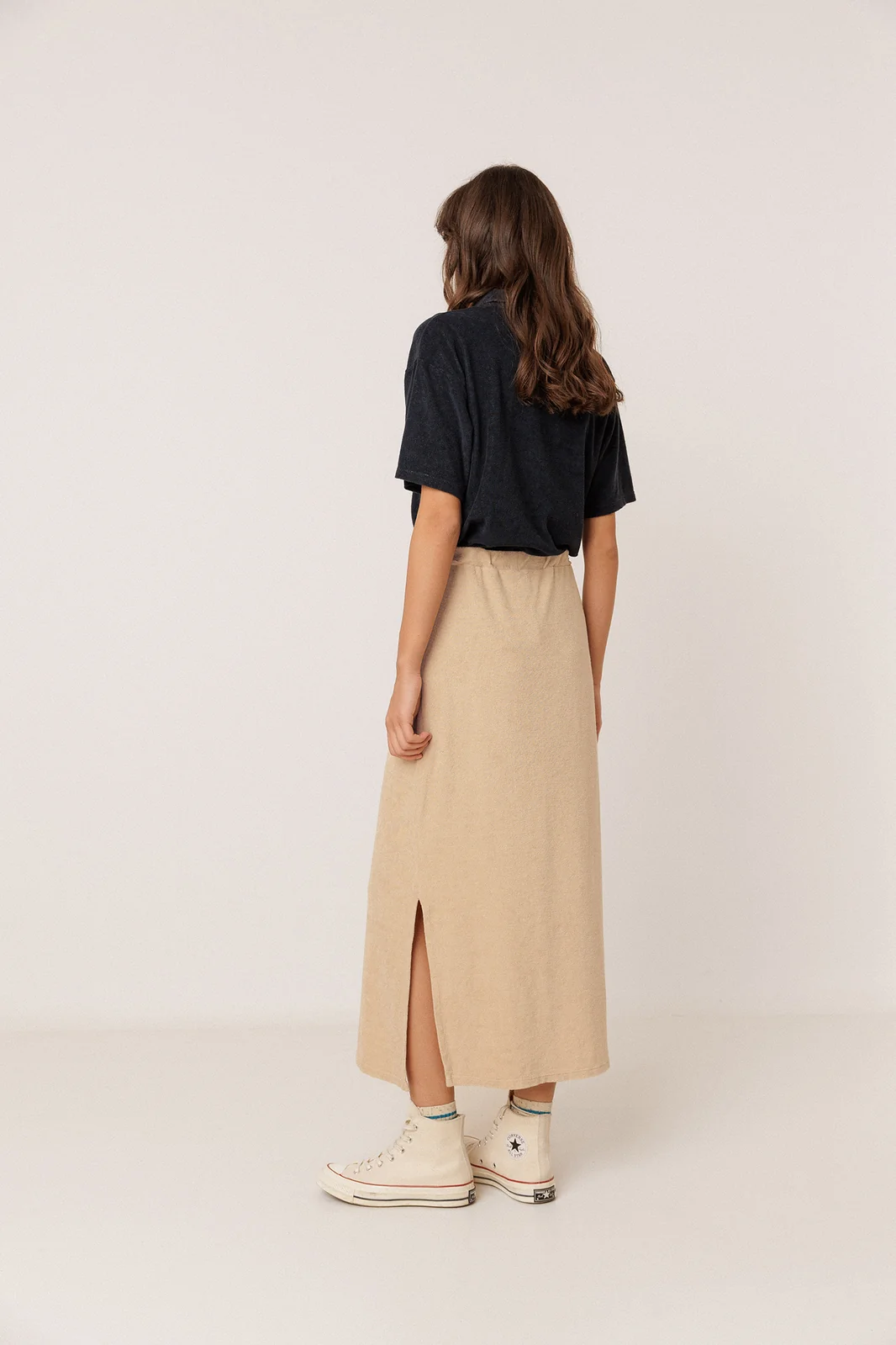 Indi&Cold Cotton Mila Terrycloth Skirt froteekangast seelik beež - Wavau
